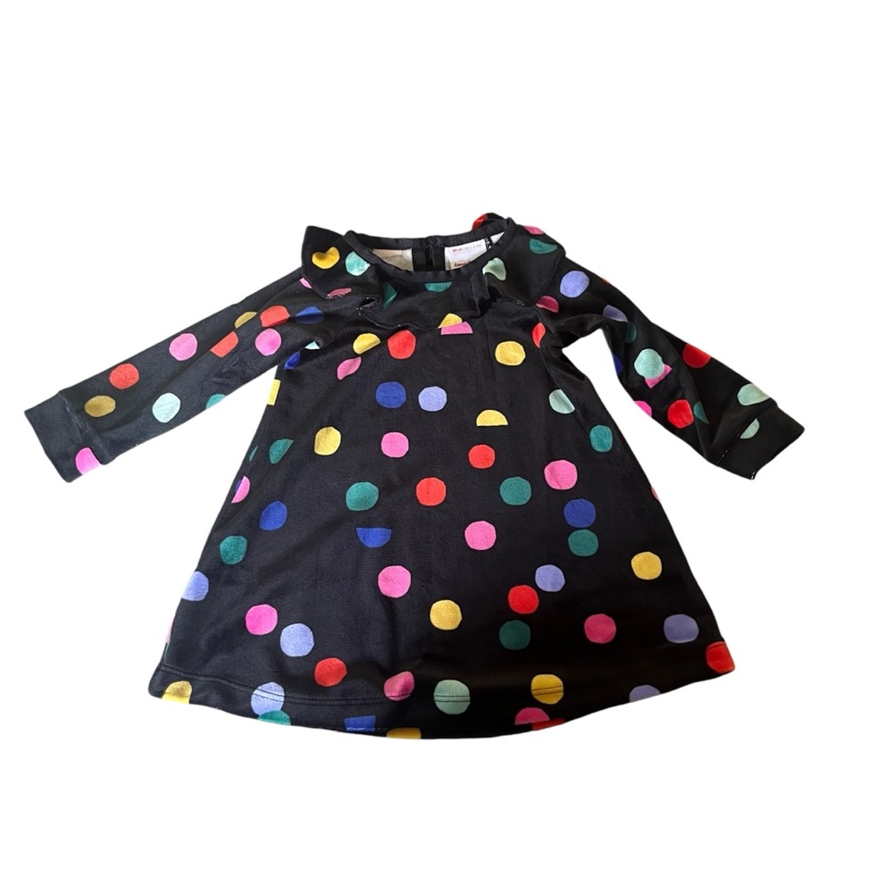 Hanna Andersson velvet polka dot dress